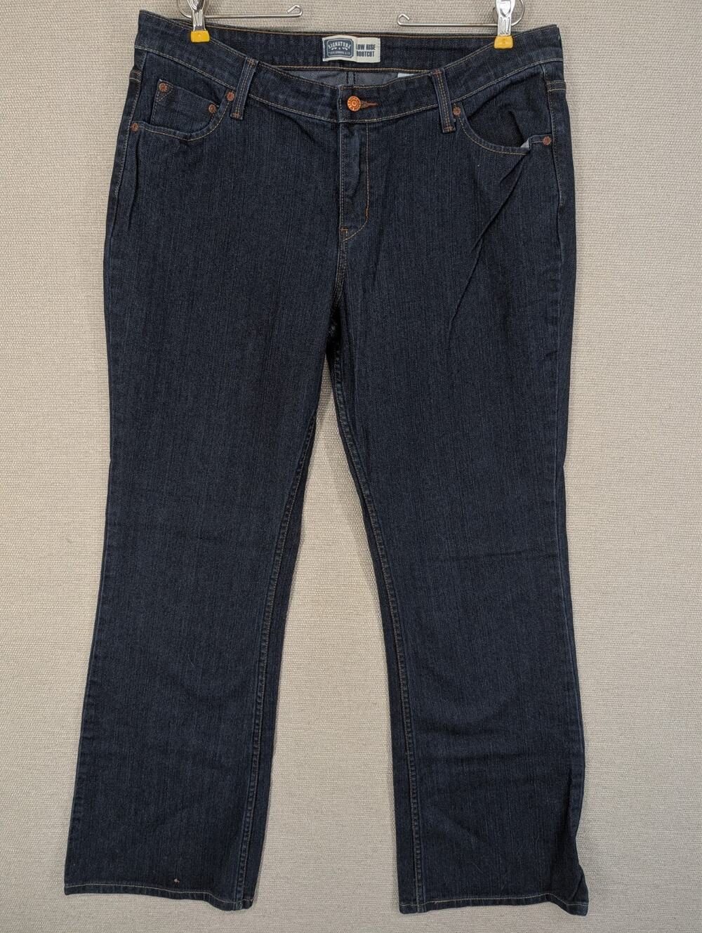 Levi Blue Jeans Misses 18 Long Low Rise Bootcut Stretch
